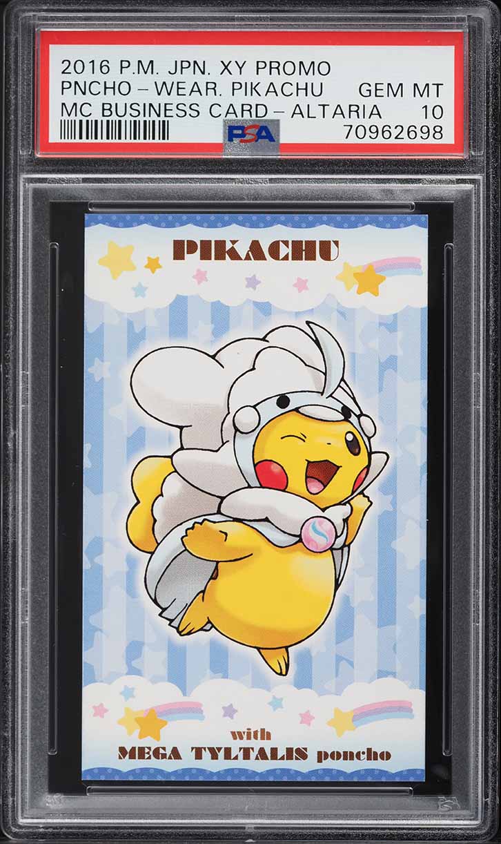 2016 Pokemon Japanese XY Promo MC Business Card Altaria Poncho-Wearing Pikachu PSA 10 GEM MINT