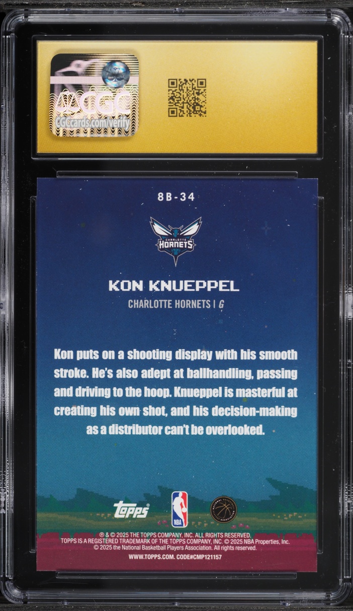 2025 Topps 8-Bit Ballers Kon Knueppel ROOKIE #8B-34 CGC 10 PRISTINE