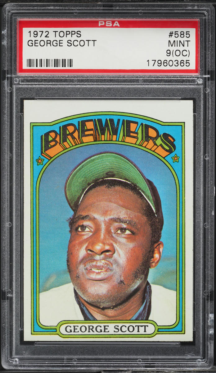 1972 Topps George Scott #585 PSA 9(oc) MINT on Fanatics Collect
