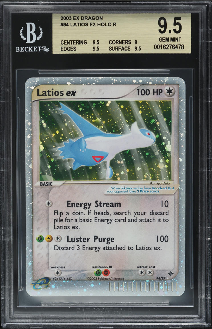 2003 Pokemon EX Dragon Holo Latios ex #94 BGS 9.5 GEM MINT