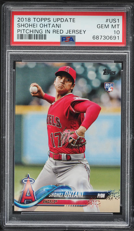 【レアシリーズ！】2018 Topps Update Series 2018 Topps Update Red Jersey Shohei Ohtani ROOKIE #US1 PSA