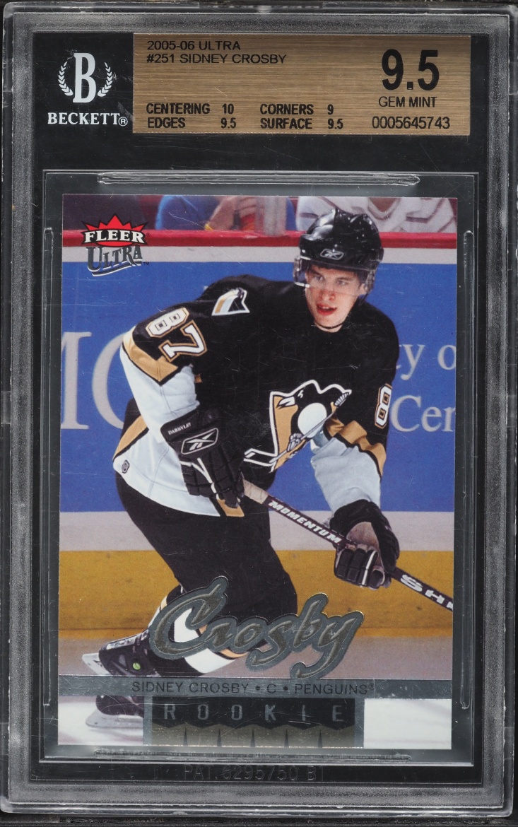 2005 Ultra Hockey Sidney Crosby ROOKIE #251 BGS 9.5 GEM MINT