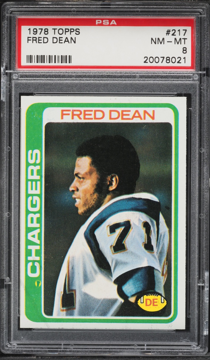 1978 Topps Football Fred Dean #217 PSA 8 NM-MT