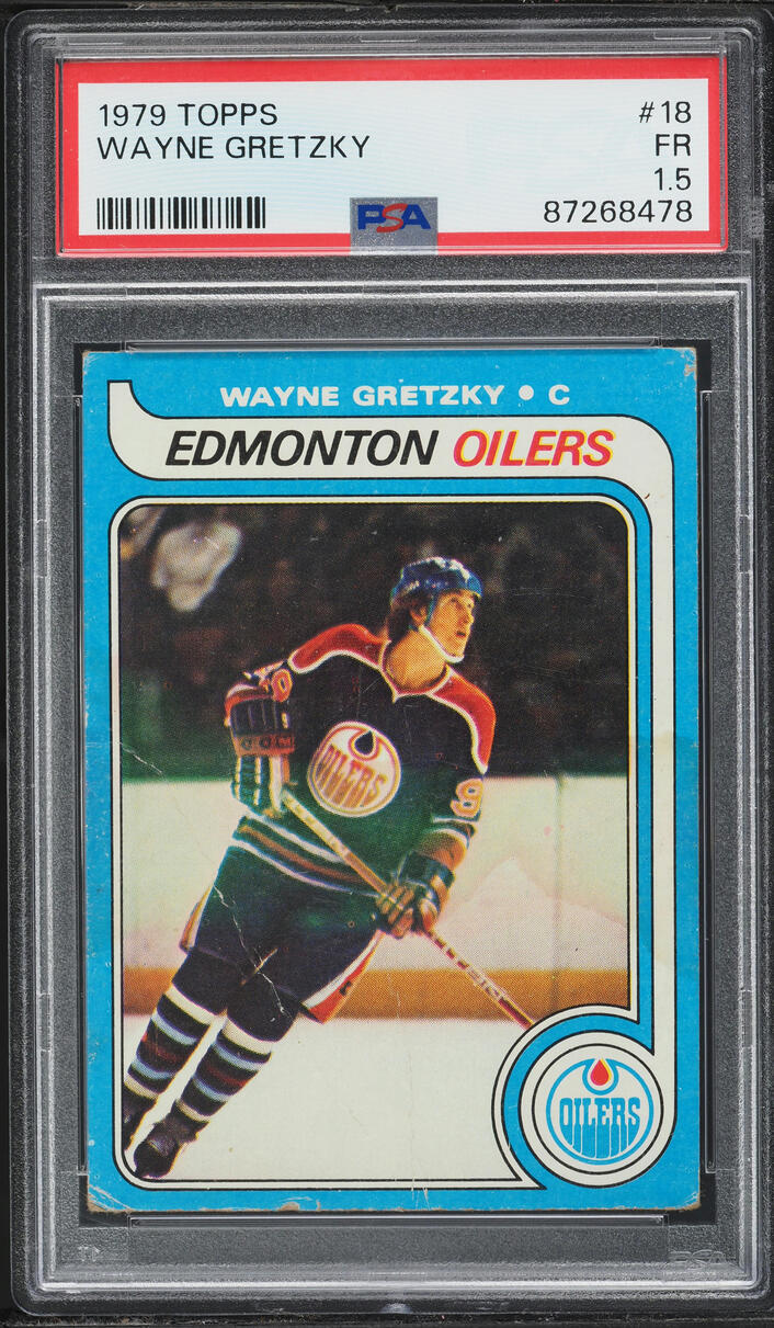 1979 Topps Hockey Wayne Gretzky ROOKIE #18 PSA 1.5 FR