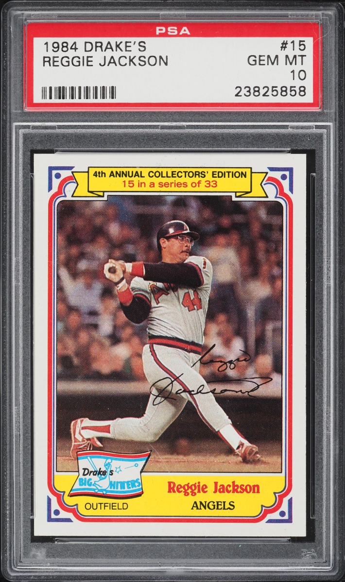 1984 Drake's Reggie Jackson #15 PSA 10 GEM MINT