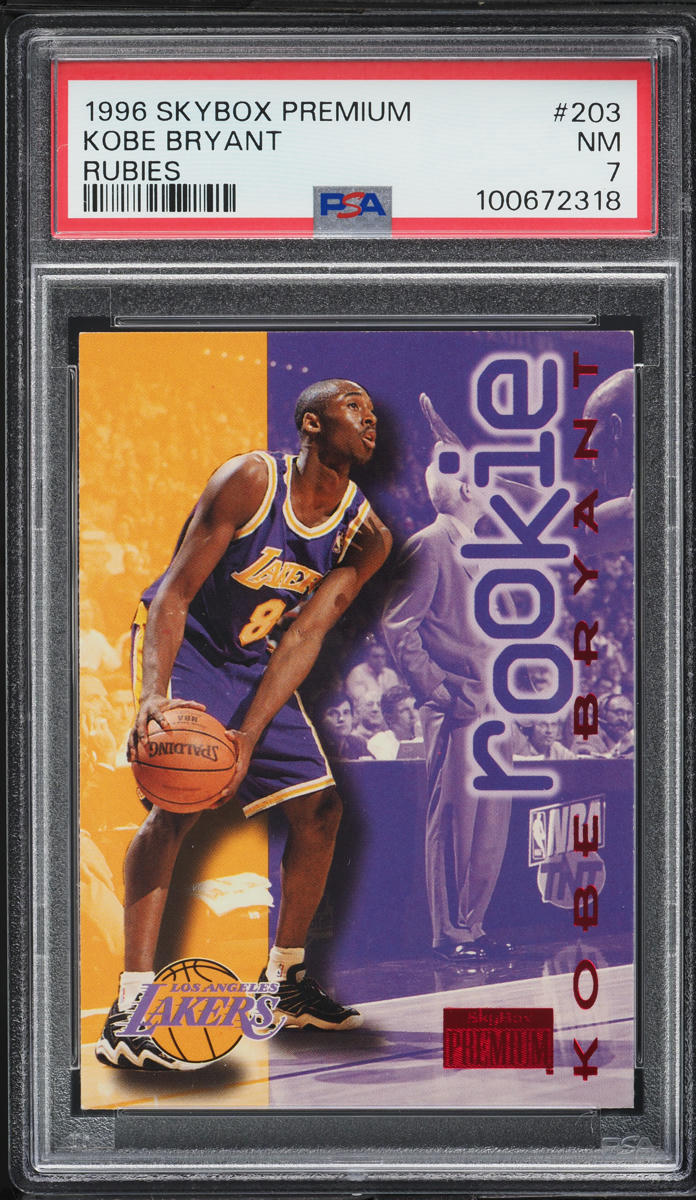 1996 SkyBox Premium Rubies Kobe Bryant ROOKIE #203 PSA 7 NRMT