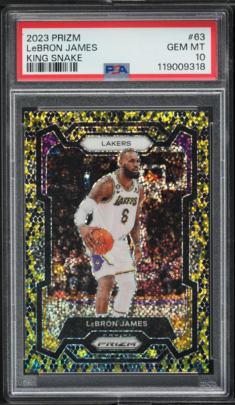 2023 Panini Prizm Green LeBron James #63 PSA 10 GEM MINT on