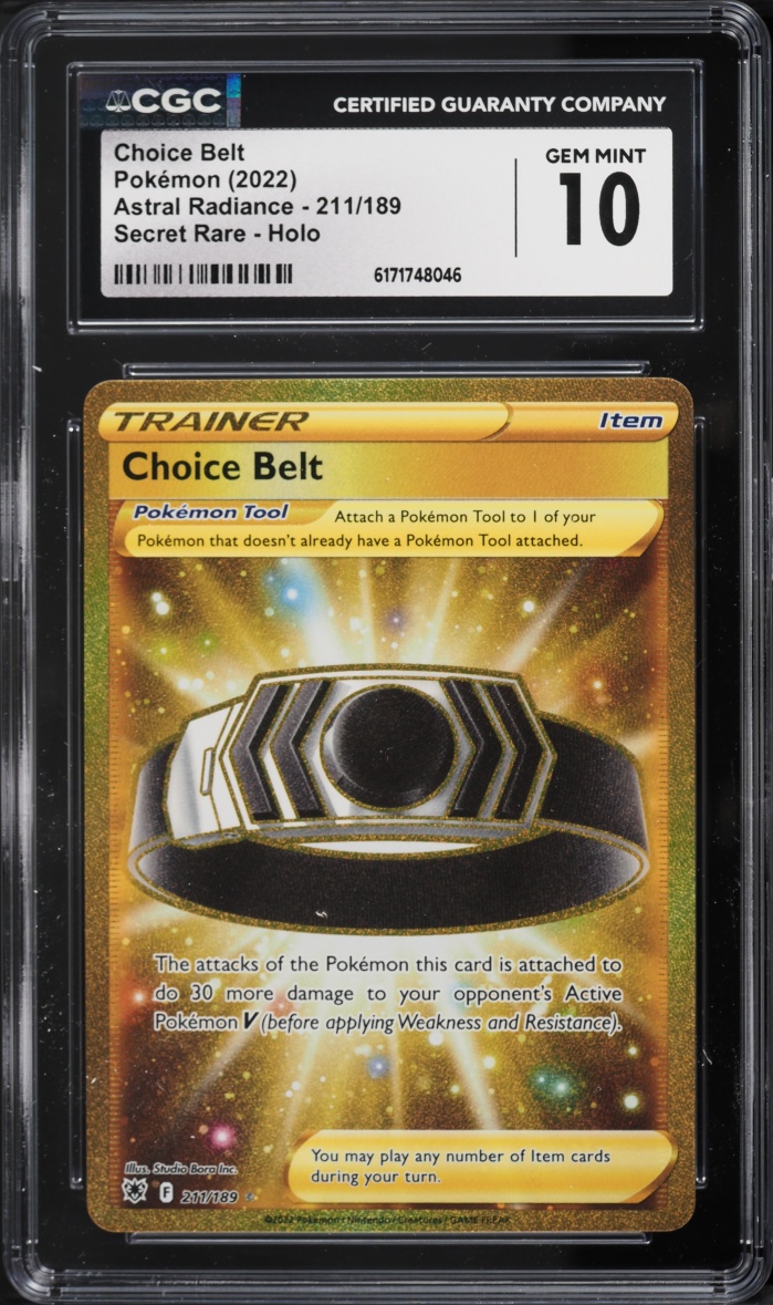 2022 Pokemon Sword & Shield Astral Radiance SEC Choice Belt #211 CGC 10 GEM MINT