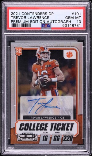 2021 Panini Prizm Stained Glass Trevor Lawrence ROOKIE #SG-1 PSA