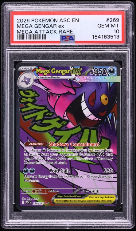 2026 Pokemon Mega Evolution Ascended Heroes MA Mega Gengar ex #269 PSA 10 GEM MINT