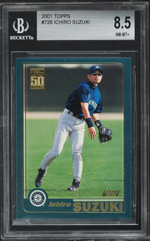 2001 Topps Ichiro ROOKIE #726 BGS 8.5 NM-MT+ on Fanatics Collect