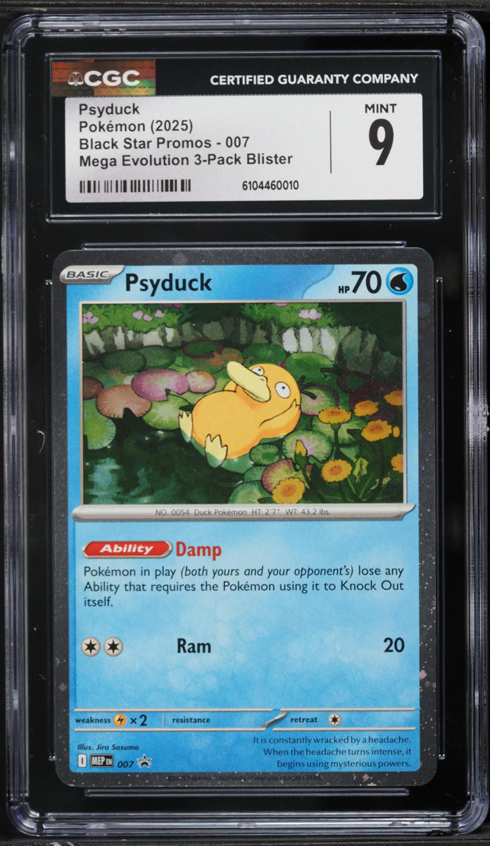 2025 Pokemon Mega Evolution Black Star Promo Psyduck #7 CGC 9 MINT