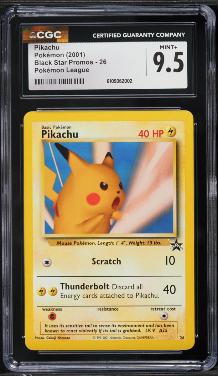2001 Pokemon League Promo Pikachu #26 CGC 9.5 MINT+