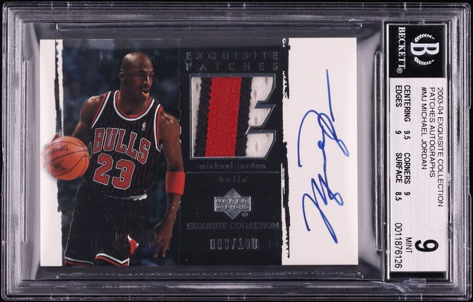 2003 Exquisite Collection Patches Michael Jordan PATCH AUTO /100 #AP-MJ ...