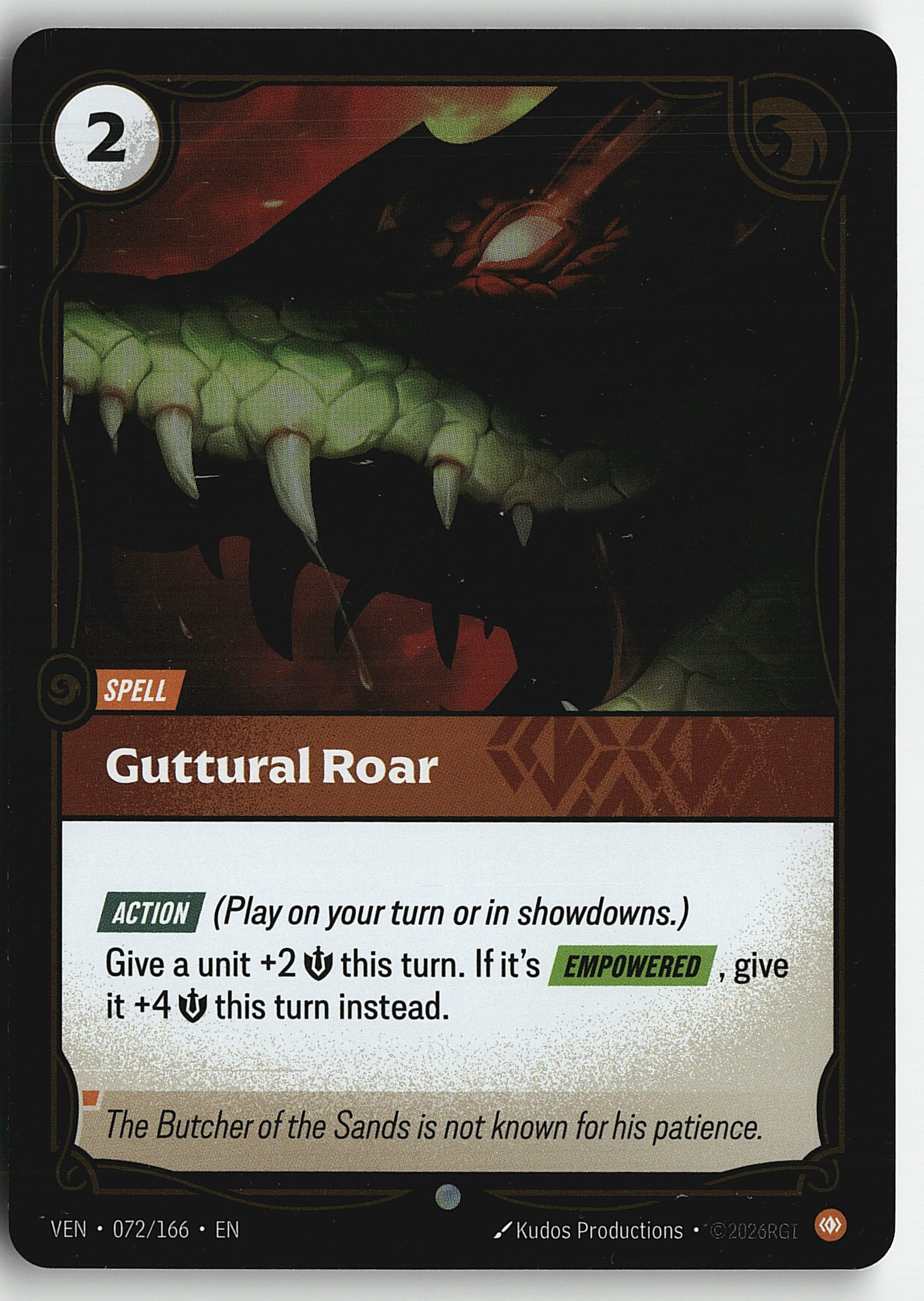 2026 Riftbound League Of Legends LoL Vendetta Guttural Roar #72