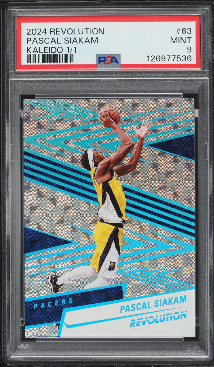 2024 Panini Revolution Kaleido Pascal Siakam 1/1 #63 PSA 9 MINT - Photo 1