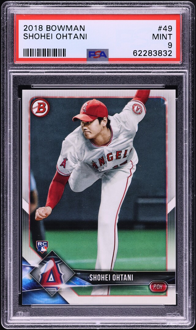 その他 Shohei Ohtani 2018 Bowman Chrome Rookie 2018 Bowman Shohei Ohtani ROOKIE #49 PSA 9 MINT on Fanatics
