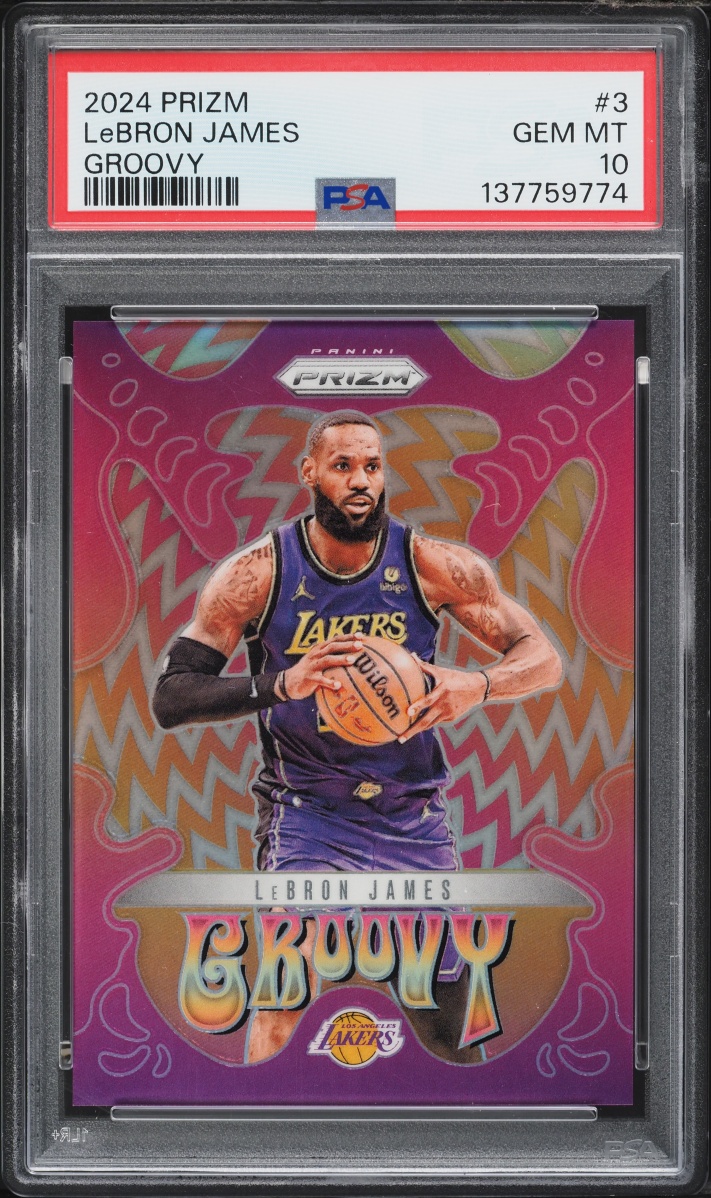2024 Panini Prizm Groovy LeBron James #3 PSA 10 GEM MINT