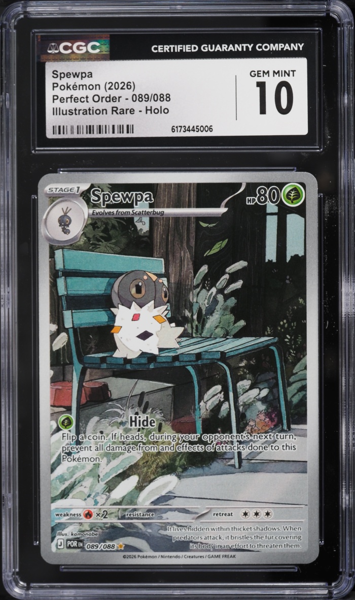 2026 Pokemon Mega Evolution Perfect Order IR Spewpa #89 CGC 10 GEM MINT
