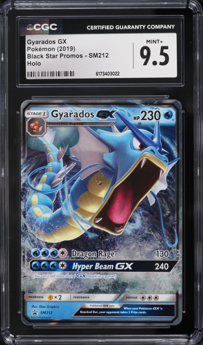 2019 Pokemon Sun & Moon Promo Hidden Fates Holo Gyarados GX #SM212 CGC 9.5 MINT+