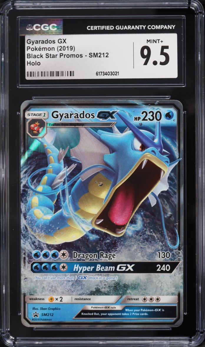 2019 Pokemon Sun & Moon Promo Hidden Fates Holo Gyarados GX #SM212 CGC 9.5 MINT+