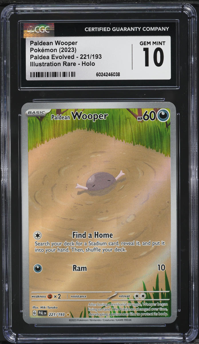 2023 Pokemon SV Paldea Evolved Illustration Rare Holo Paldean Wooper CGC 10 GEM