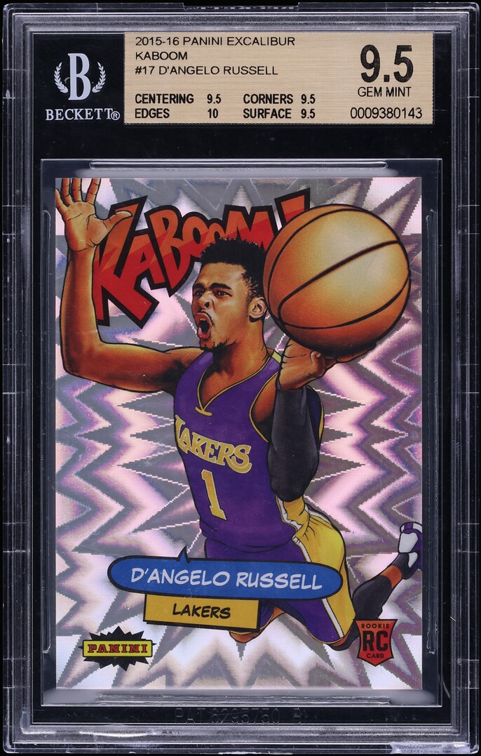 2015 Panini Excalibur Kaboom! D'Angelo Russell ROOKIE #17 BGS 9.5 GEM MINT - Photo 1