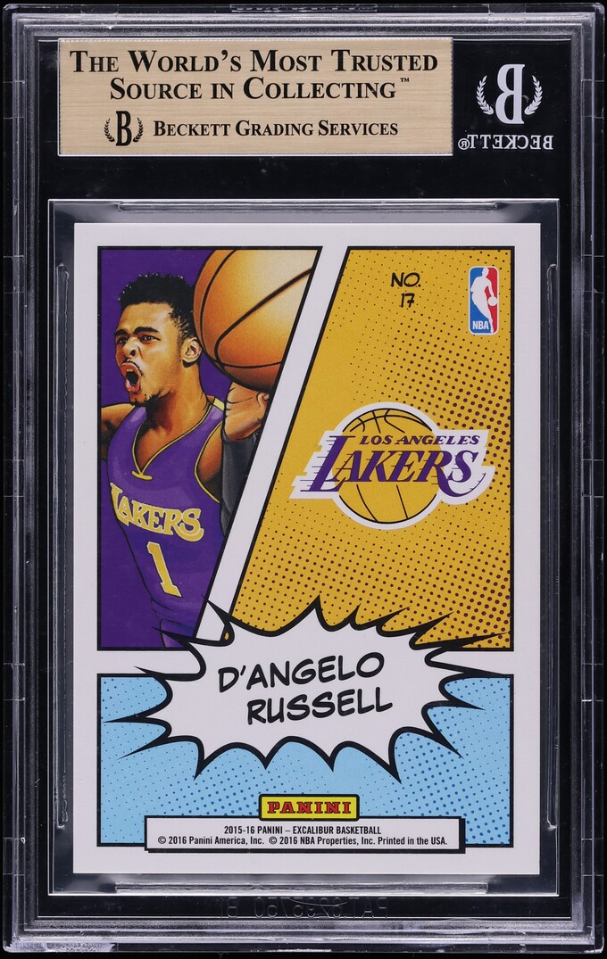 2015 Panini Excalibur Kaboom! D'Angelo Russell ROOKIE #17 BGS 9.5 GEM MINT - Photo 2