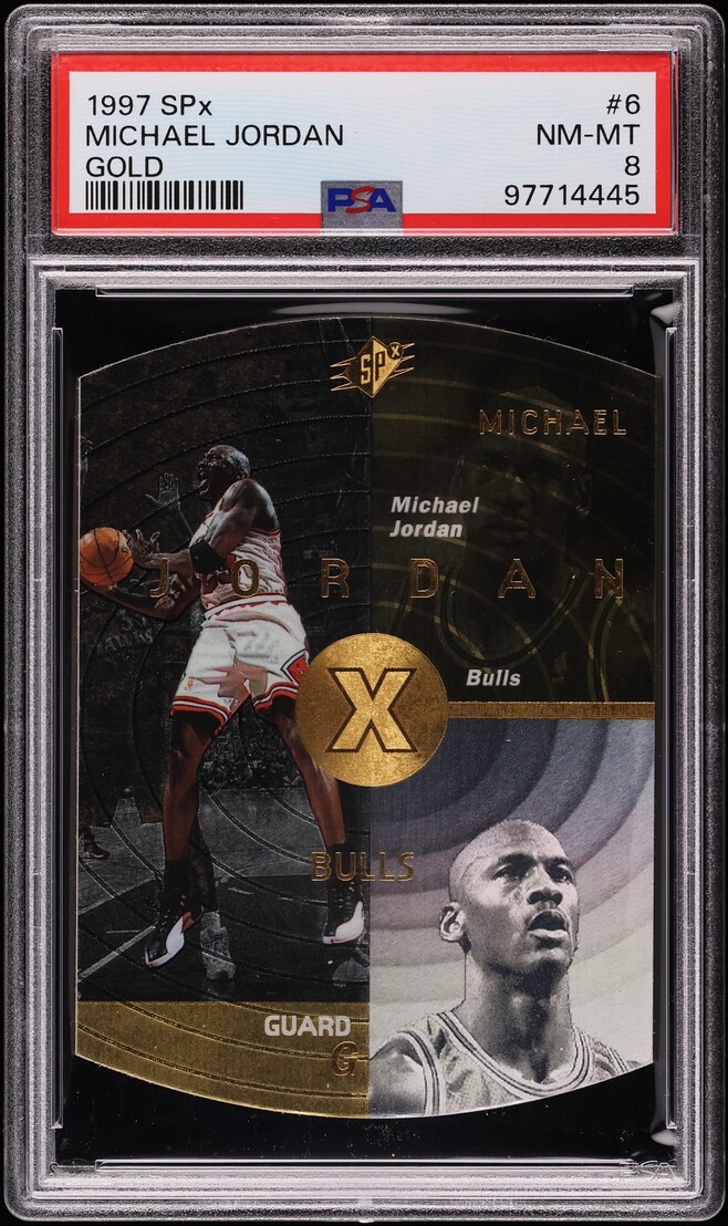 1997 SPx Gold Die-Cut Michael Jordan #6 PSA 8 NM-MT - Photo 1
