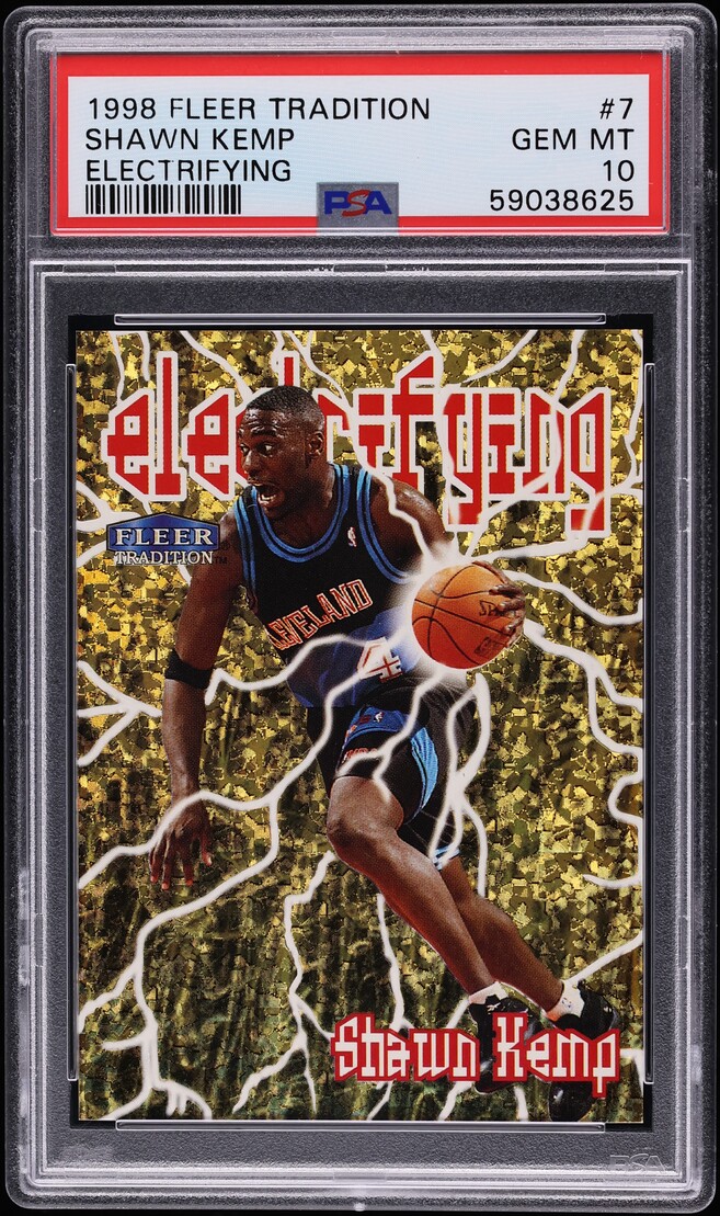 1998 Fleer Electrifying Shawn Kemp #7 PSA 10 GEM MINT - Photo 1