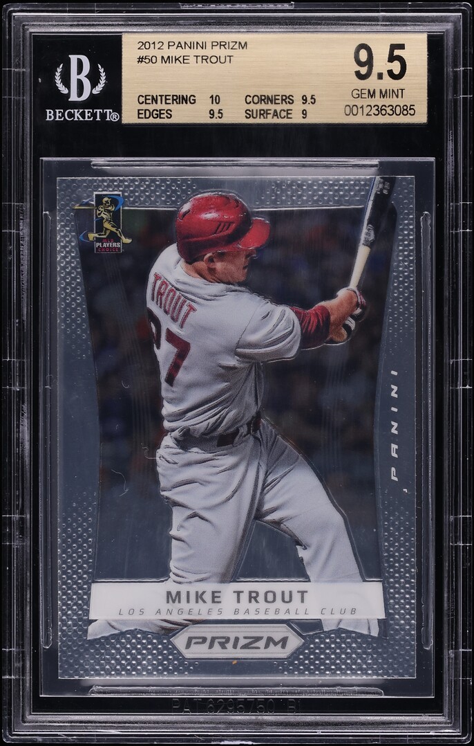 2012 Panini Prizm Mike Trout ROOKIE #50 BGS 9.5 GEM MINT - Photo 1