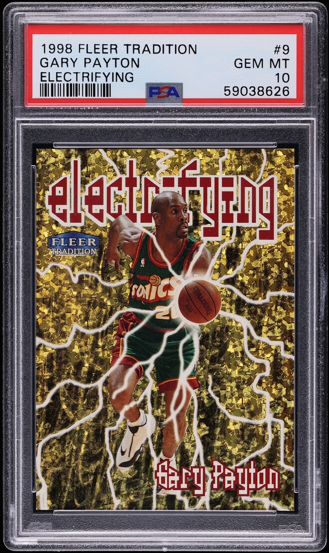 1998 Fleer Tradition Electrifying Gary Payton #9 PSA 10 GEM MINT - Photo 1