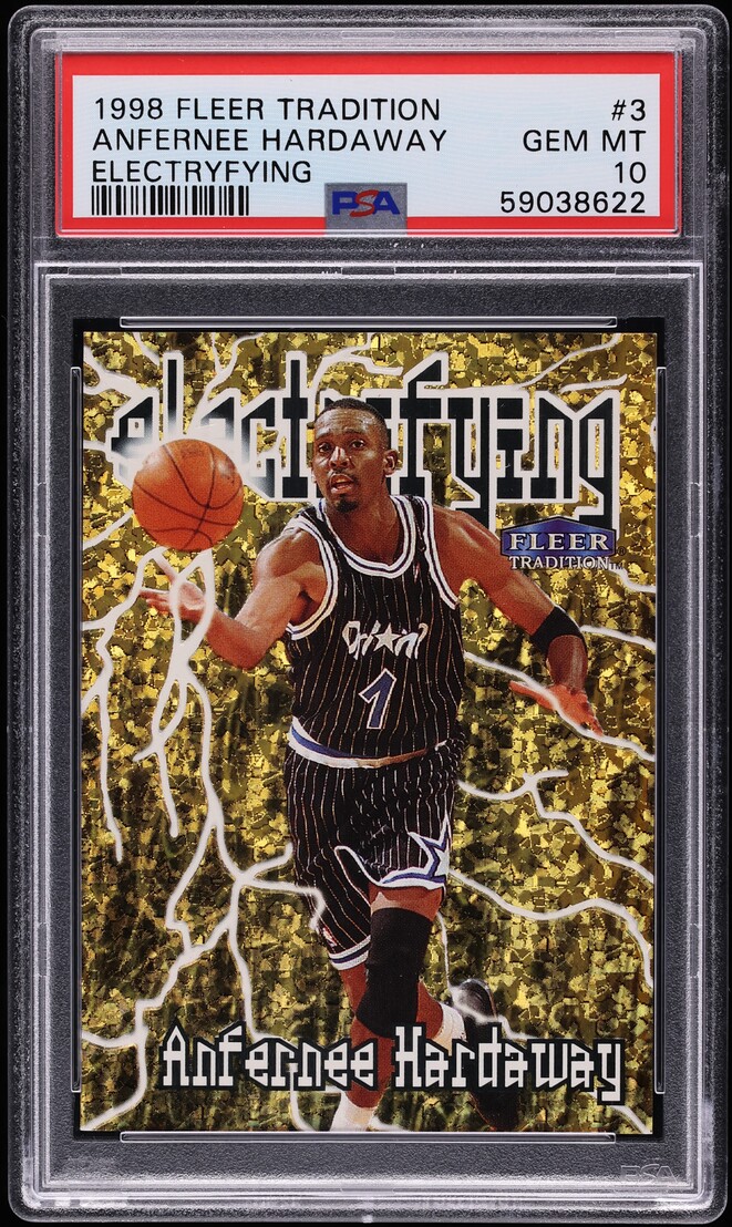1998 Fleer Tradition Electrifying Anfernee Hardaway #3 PSA 10 GEM MINT - Photo 1