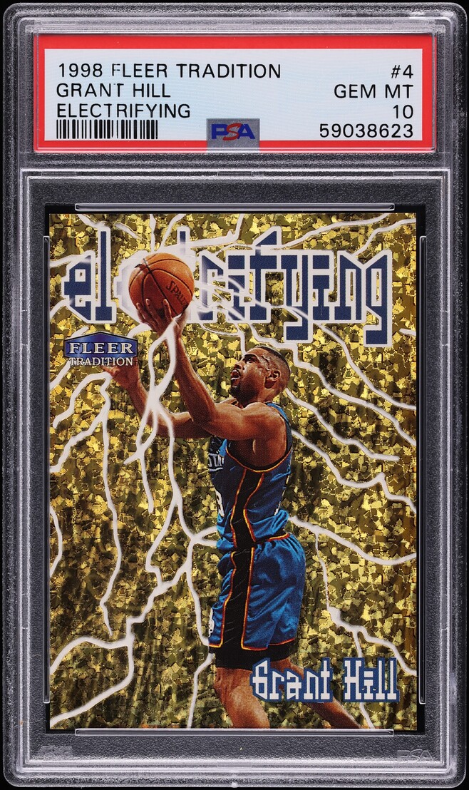 1998 Fleer Tradition Electrifying Grant Hill #4 PSA 10 GEM MINT - Photo 1