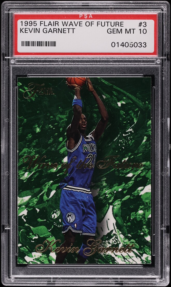 1995 Flair Wave Of The Future Kevin Garnett ROOKIE #3 PSA 10 GEM MINT - Photo 1