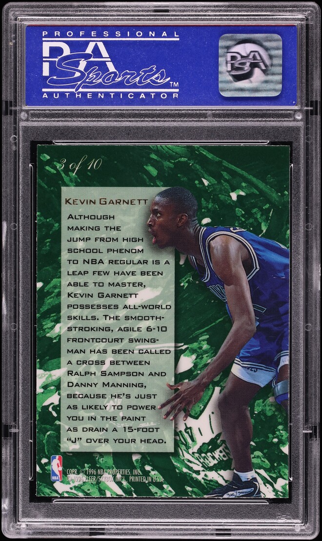 1995 Flair Wave Of The Future Kevin Garnett ROOKIE #3 PSA 10 GEM MINT - Photo 2