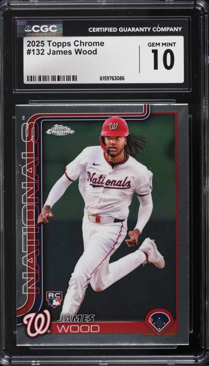 2025 Topps Chrome James Wood ROOKIE #132 CGC 10 GEM MINT