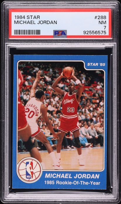 1984 Star Basketball Michael Jordan ROOKIE #288 PSA 7 NRMT