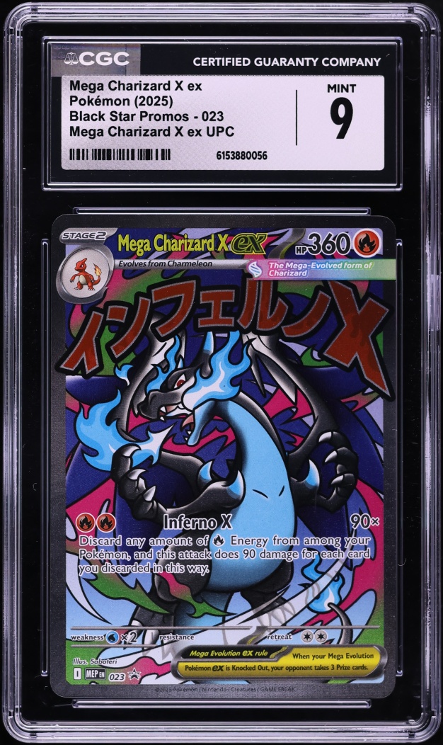 2025 Pokemon Mega Evolution Promo Ultra Premium Full Art Mega Charizard X Ex #23 CGC 9 Mint
