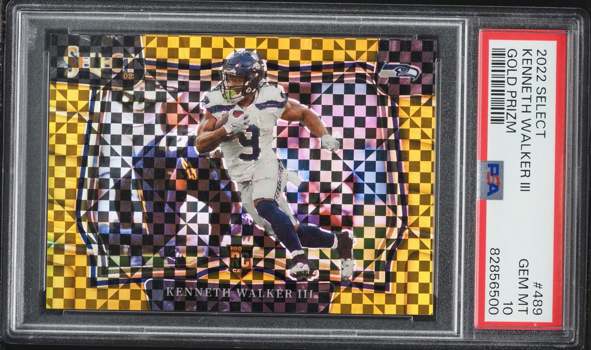 2022 Select Field Level Gold Prizm Kenneth Walker III ROOKIE /10 #489 PSA 10 GEM MINT