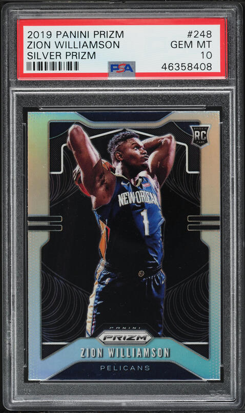 2019 Select Concourse Silver Prizm Zion Williamson ROOKIE #1 PSA
