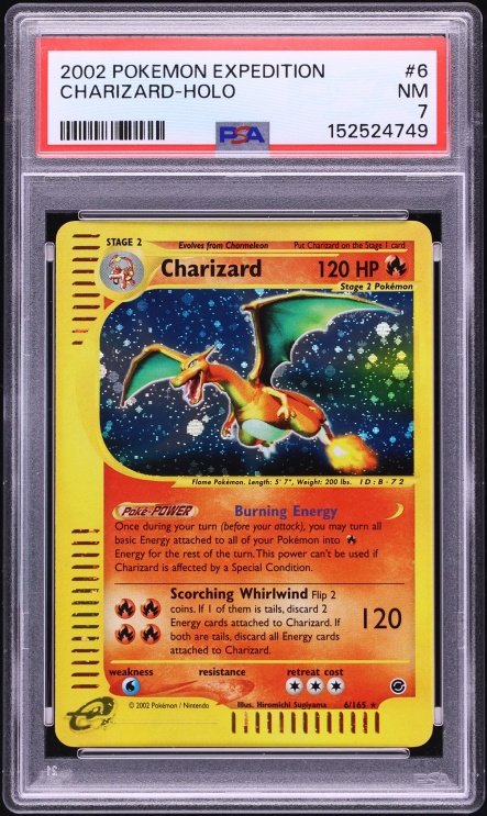 2002 Pokemon Expedition Holo Charizard #6 PSA 7 NRMT