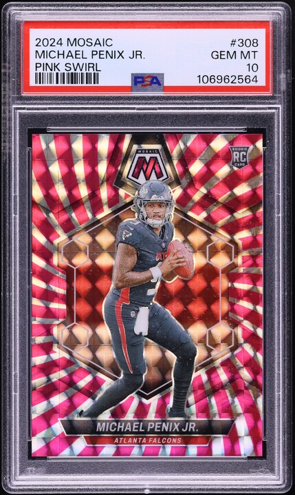 2024 Panini Mosaic Purple Michael Penix Jr. ROOKIE /49 #308