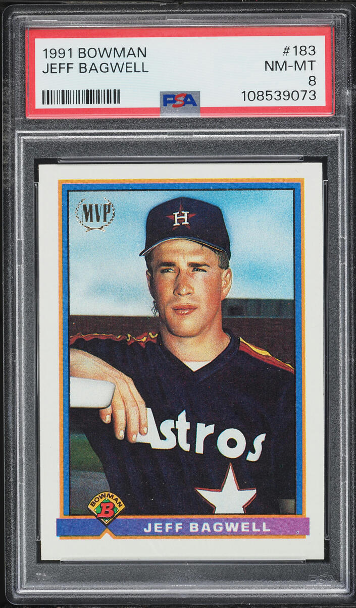 1991 Bowman Jeff Bagwell ROOKIE #183 PSA 8 NM-MT