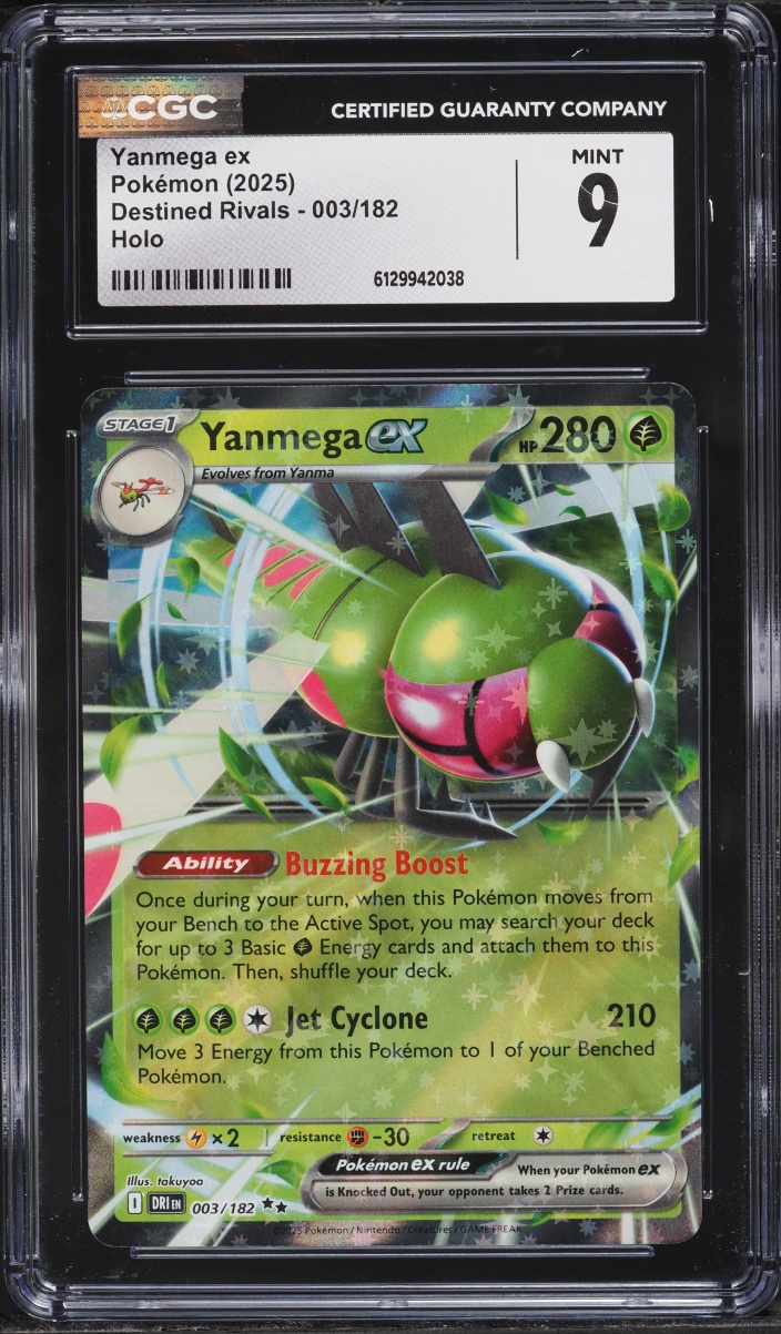 2025 Pokemon Scarlet & Violet Destined Rivals Holo Yanmega ex #3 CGC 9 MINT