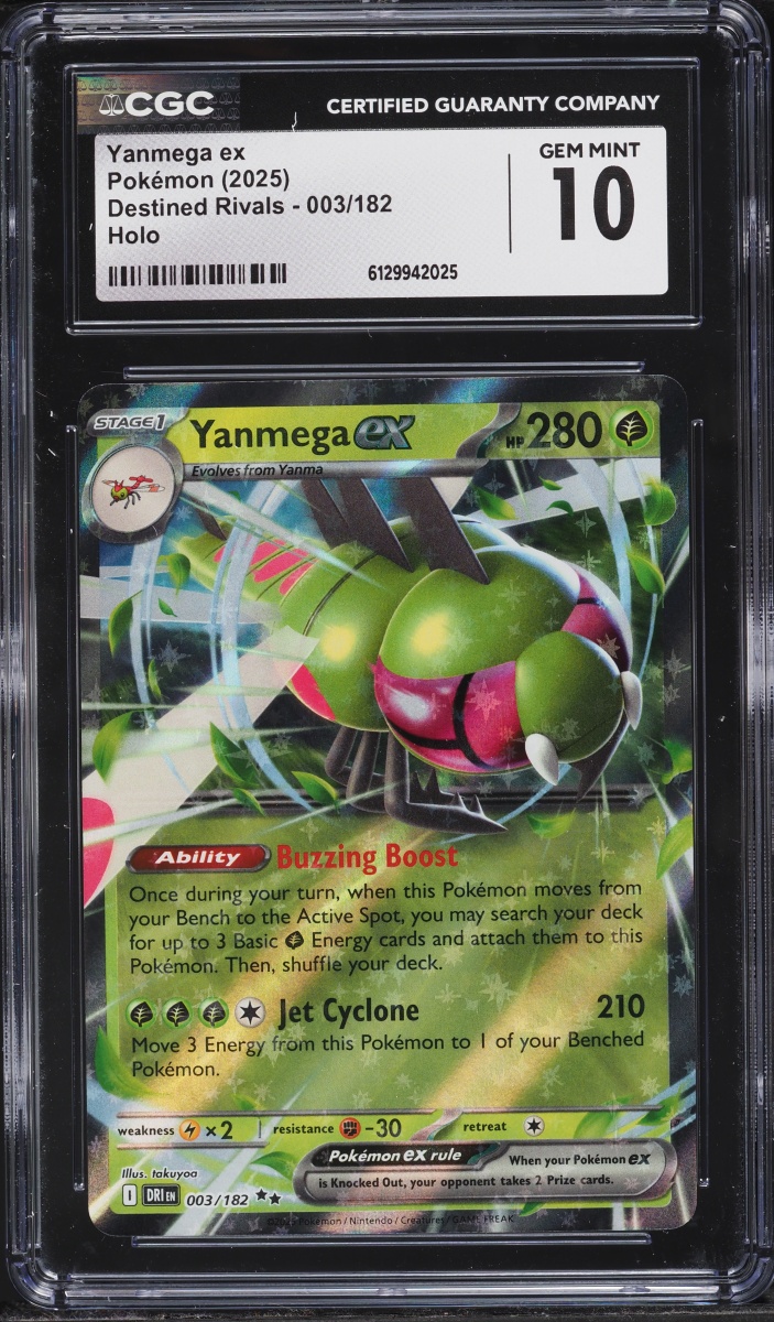 2025 Pokemon Scarlet & Violet Destined Rivals Holo Yanmega ex #3 CGC 10 GEM MINT