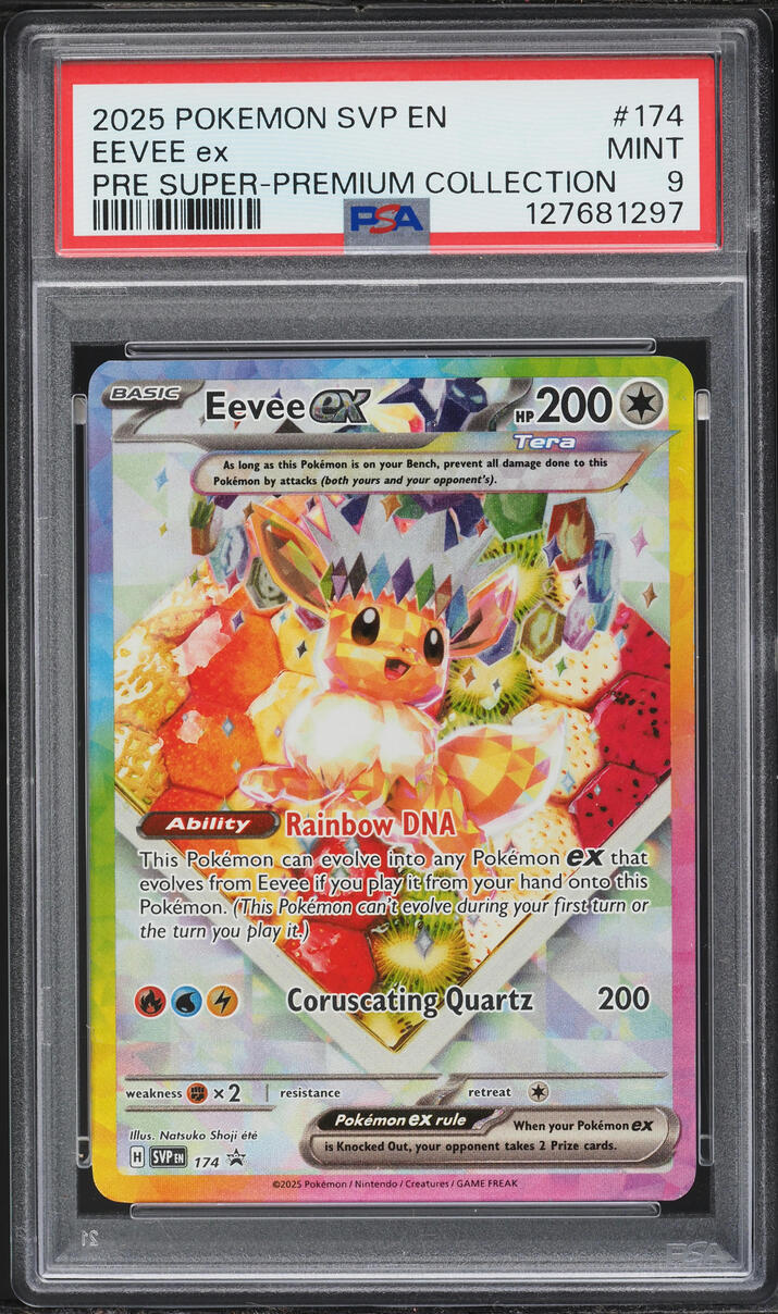 2025 Pokemon Scarlet & Violet Promo Prismatic Evolutions Premium Eevee ex #174 PSA 9 MINT