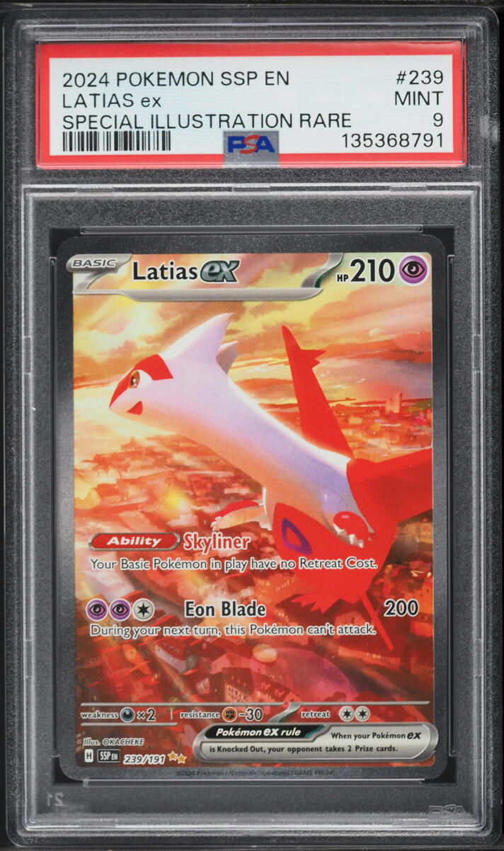 2024 Pokemon Scarlet & Violet Surging Sparks SIR Latias ex #239 PSA 9 MINT