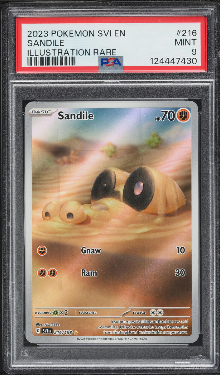 2023 Pokemon Scarlet & Violet IR Sandile #216 PSA 9 MINT
