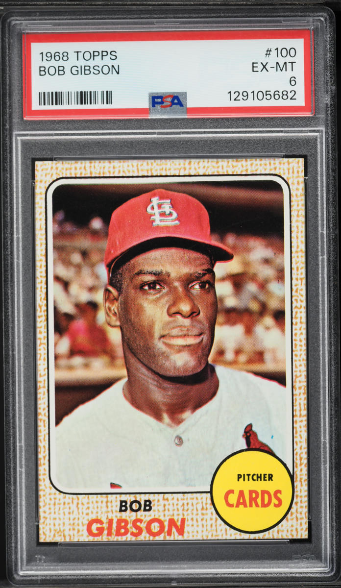 1968 Topps Bob Gibson #100 PSA 6 EXMT